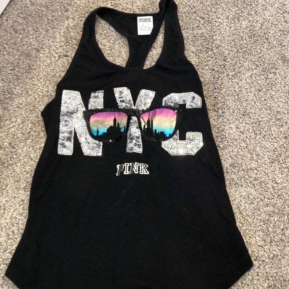 Black racer back tank